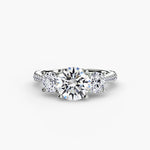 Three-Stone with Pavé Band