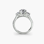 Three-Stone with Pavé Band