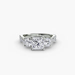 Three-Stone with Pavé Band 2