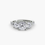 Three-Stone with Pavé Band 3