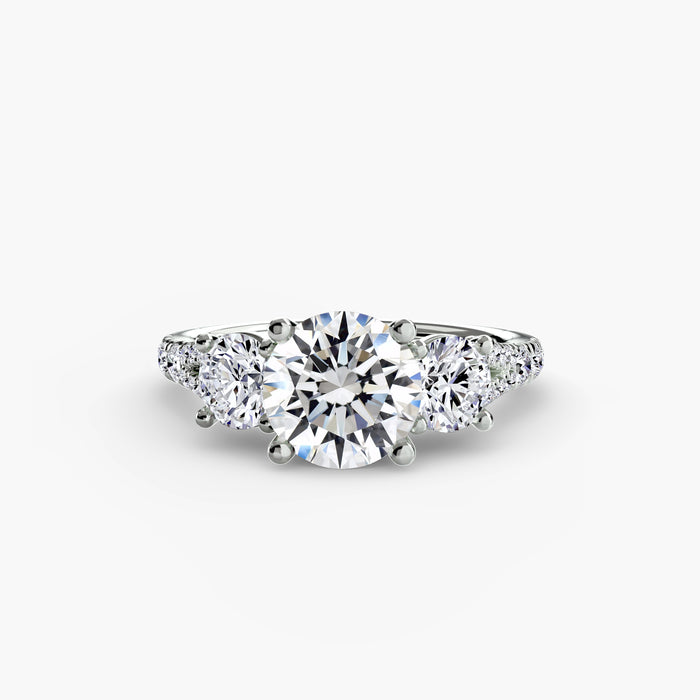 Three-Stone with Pavé Band 3
