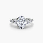 Five Stone Ring with Pavé Band