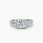 Five Stone Ring with Pavé Band