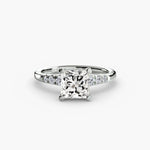 Solitaire with Shoulder Accents