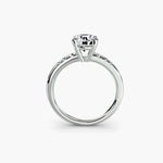 Solitaire with Shoulder Accents