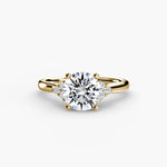Solitaire with Cluster Shoulders