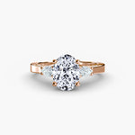 Three Stone with Pavé Shoulders