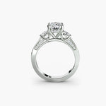 Three Stone with Pavé Shoulders